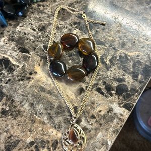 Women’s 10” gold plated necklace with bracelet